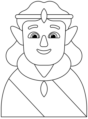 Man Elf Emoji Coloring Page